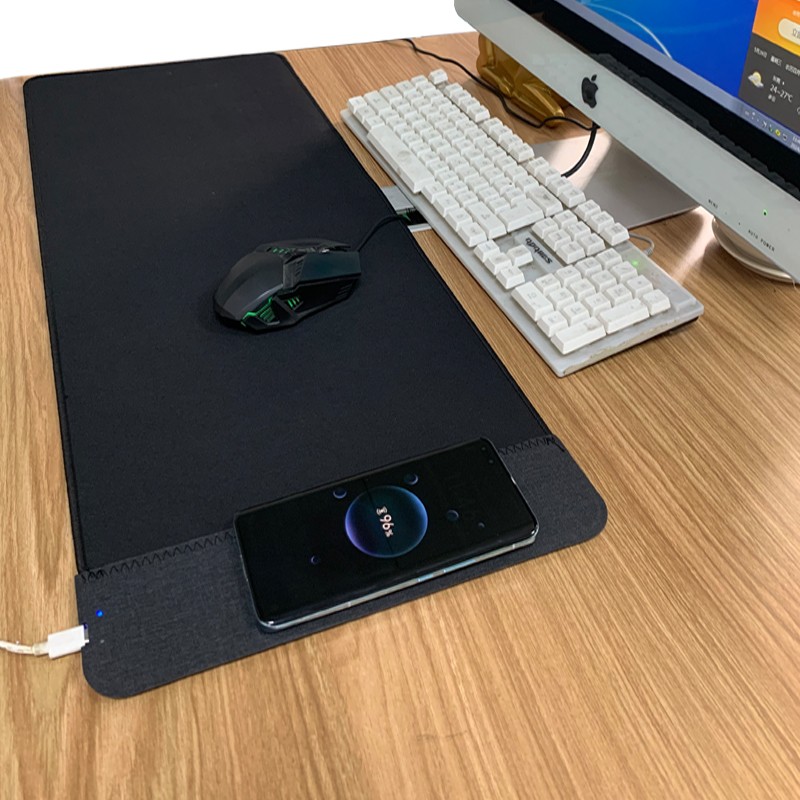  工廠熱銷15W快充手機無線充鼠標墊批發(fā)電競游戲網吧加厚電腦辦公鼠標墊